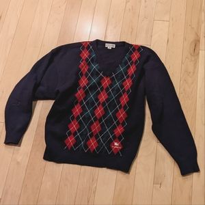 Vintage Burberry Argyle sweater